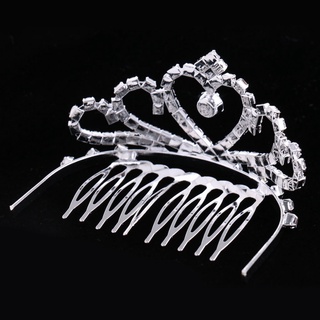 [vender bien] 3x princesa corona tiara cristal peine de pelo boda novia niñas accesorio de pelo #2 (9)