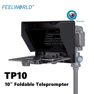 Feelworld TP10 Teleprompter 10 pulgadas cámara de teléfono plegable Teleprompter soporte de disparo horizontal y vertical