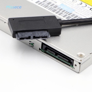 Missece m USB a SATA 7+6 pines Cable adaptador externo HDD disco duro convertidor (negro)
