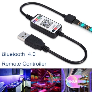 Mihan práctico RGB LED tira de luz controlador Mini teléfono inteligente Control USB Cable inalámbrico Flexible 5-24V caliente Bluetooth