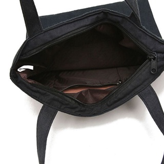 ONT Creative bolso de hombro de lona de compras bolso Eco mensajero cremallera bolsa para mujeres niñas (2)