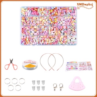 niños diy cuentas de joyería hacer manualidades niñas kits colorido crafting set (5)