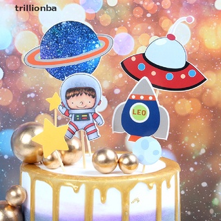 [trillionba] 1set Sistema Solar Espacio Exterior Tema Fiesta De Cumpleaños Pastel De Papel (8)