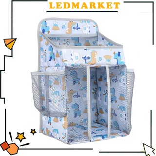 Ledmarket portátil cuna organizador de cama de bebé pañales almacenamiento colgante bolsa de cuna juego de ropa de cama