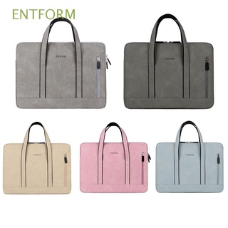 ENTFORM 13 14 15.6 inch Universal Computer Bag Shockproof Sleeve Laptop Handbag Fashion Notebook Case Large Capacity PU Leather Protective Pouch Briefcase/Multicolor