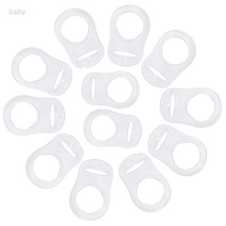 Baobaodian 12pcs silicona bebé chupete soporte Clip adaptador para anillos MAM chupete