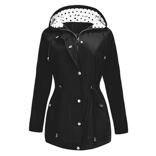 Kodey abrigo/chaqueta/funda De lluvia impermeable con capucha Para mujer/Uso al aire libre/talla grande