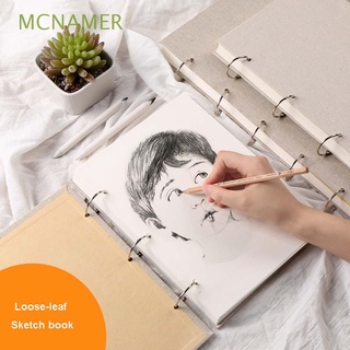 MCNAMER Professional Graffiti Sketch Book 160 GSM Spiral Sketchbook Sketch Paper Drawing Sketch 120 pages Linen hardcover Notebook Hand Painted Loose-Leaf Painting