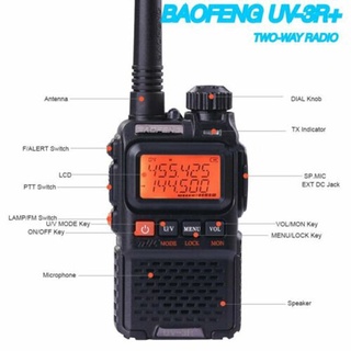 Mini Baofeng UV3R+ Walkie Talkies doble banda UHF/VHF jamón CTCSS Radio bidireccional ☆Dysunbey