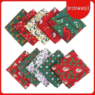Brchiwji1 10 pzs De tela con estampado De retazos cuadrados Para navidad/tela De algodón con estampado De retazos/paquete De 20x20 pulgadas (8)