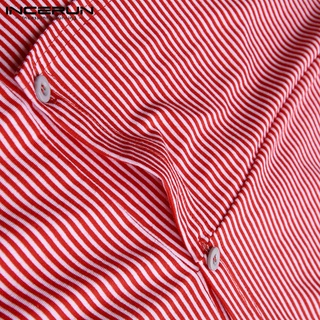 xman pijama de rayas de manga larga con cuello redondo elástico para hombre (7)