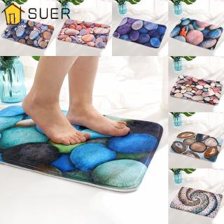 suer 3d impreso piso antideslizante piedra estilo impresión guijarros alfombra de baño