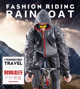Impermeable impermeable traje de lluvia Baju Hujan motocicleta bicicleta bicicleta al aire libre impermeable chaqueta de lluvia Jaket Hujan (ropa y pantalón) con tiras reflectantes (1)