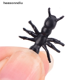 heasonndiu 50 unids/lote de halloween plástico negro hormigas bromas juguetes decoración realista divertido co (9)