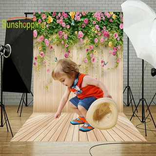 sunshopping tablones de madera flor fotografía fondo tela telón de fondo estudio decoración de fotos