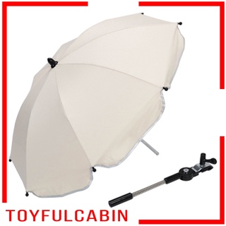[TOYFULCABIN] Cochecito de bebé cochecito de bebé cochecito de sol lluvia paraguas Clip Universal blanco (2)