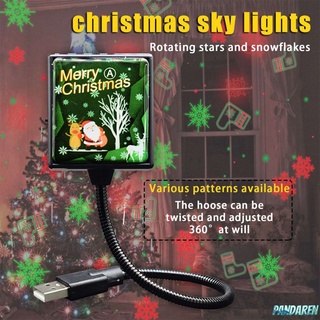 USB Port Christmas Projection Lamp Indoor In Car Projector Light Christmas Decoration vegala
