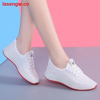 Poco Blanco Zapatos De Mujer 2021 Verano Viejo Beijing Tela Nuevo Salvaje Estudiante Transpirable Red Deportivos casual Las Mujeres