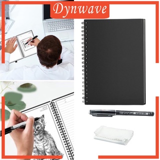 [Dynwave] portátil inteligente reutilizable forrado con bolígrafo borrar notas diario dibujo escolar