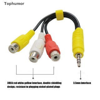 [tophumor] cable adaptador av macho a 3rca hembra m/f audio video estéreo jack cable adaptador 3.5mm.