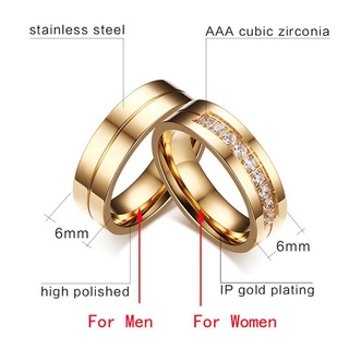 Allforyou anillo/anillo De bodas unisex chapado en oro De 18k (3)