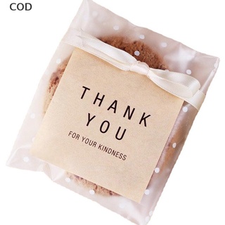 [cod] 100 unids/set de galletas de regalo bolsa de embalaje pan para hornear dulces galletas bolsa caliente