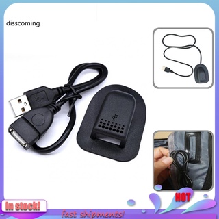 Dis_ Cable de carga externo negro mochila externa USB Cable de carga resistente al desgaste para exteriores
