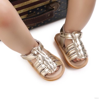 Bobora zapatos de bebé de cuero de goma plana antideslizante sandalias de suela suave (6)