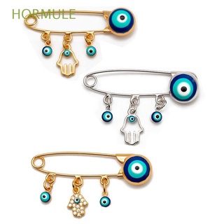 HORMULE 3PCS Bag Decor Brooch Pin Hand Lucky Eye Turkey Blue Fashion Jewelry Evil Eye Alloy Eyeball