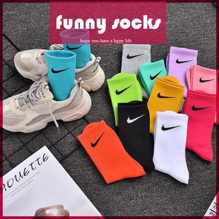 *listo Stock* 1 par de calcetines de las mujeres lindos calcetines en coreano color NK medias japonesas lindo primavera y verano delgado pareja calcetines deportivos