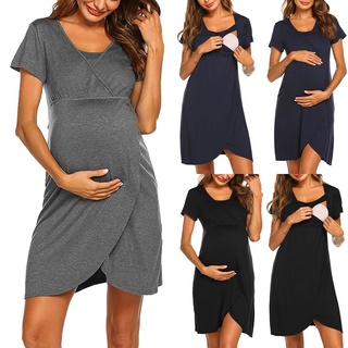 Mujeres embarazadas maternidad raya túnica lactancia materna verano vestido de maternidad unrtjke.br