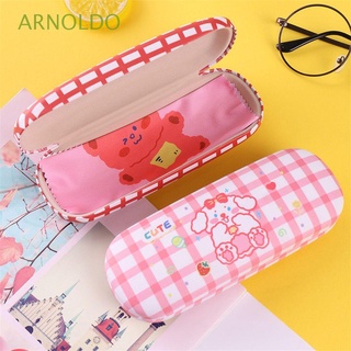 ARNOLDO 1PCS Cleaning Cloth High Quality Microfiber Cloth Bear Glasses Cleaner Dust Wiper Glasses Case Storage Box PU Leather Soft Animal Pattern Bear Glasses Box/Multicolor