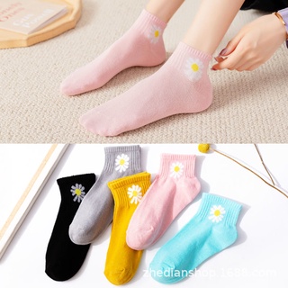 Calcetines deportivos de algodón transpirables de moda para mujer estilo coreano/pequeños (1)