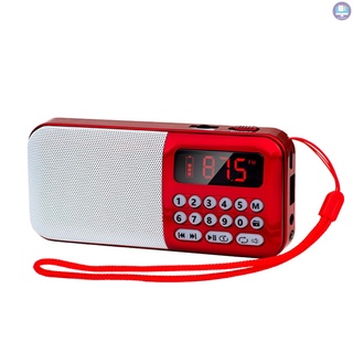 Portátil Radio FM recargable altavoz inalámbrico TF tarjeta USB disco MP3 reproductor Mini Radio con conector de auriculares
