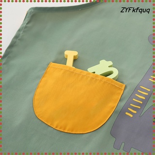 delantal de niño con bolsillo impermeable anti-aceite pintura para hornear delantales