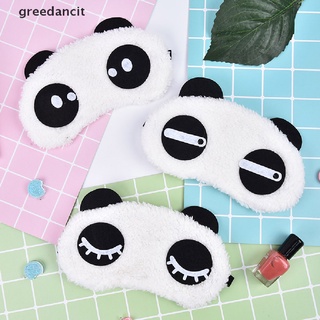 greedancit 1pc lindo panda dormir cara máscara de ojos venda de ojos sombra de viaje cubierta de sueño luz co