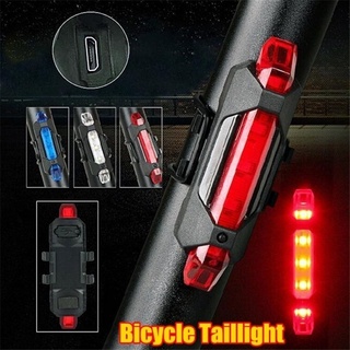 TOOPRE Bicicleta USB Luz trasera recargable Bicicleta de montaña Luz de advertencia de conducción nocturna Equipo de seguridad