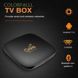 COLORFALLL Q96+5G Home Theater TV Box Smart Android 10.0 Set Top Box Bluetooth 2.4G/5.8G Dual WIFI 4K 2021 Media Player 8GB+128GB Quad Core