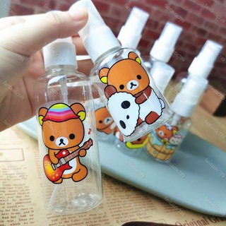 1Pc 50ml/100ml de dibujos animados Rilakkuma transparente vacío Spray botella de plástico Mini contenedor recargable botellas cosméticas contenedores (5)