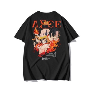 Cos Anime Camiseta De Una Pieza-Portgas D Ace Tops Unisex Manga Corta Casual Suelto Moda Gráfico Camisetas