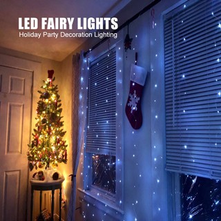 3X3M 8 modos cortina LED cadena de luces/USB hadas guirnalda Control remoto luces para año nuevo navidad al aire libre boda decoración del hogar (2)