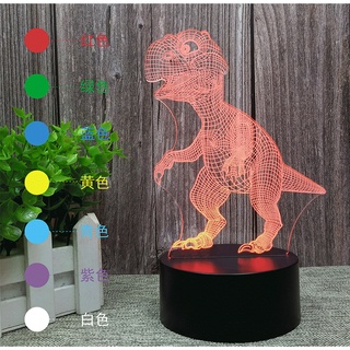 Factory cross-border creative dinosaur Unicorn Christmas 3D small night lamp LED touch colorful table lamp children KT-C (7)