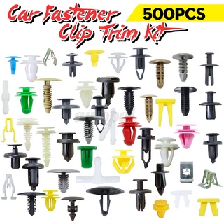 FENDER 500 piezas mixtas de empuje de coche sujetador clip parachoques guardabarros kit de ajuste remache panel de puerta
