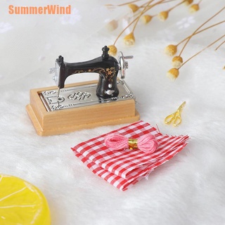 Summerwind (~) 1/12 máquina de coser miniatura para casa de muñecas con tijeras de hilo de tela