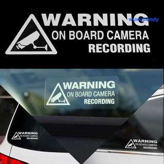 advertencia a bordo cámara grabación coche estilo pegatinas auto windows pegatinas decoración