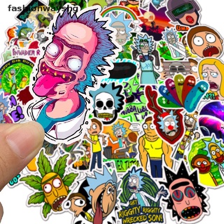 [Fashionwayshg] 50pcs Cartoon Anime Rick and Morty Stickers DIY Skateboard Stickers Cute Kid Toy [HOT]