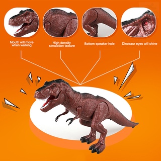 moving walking roaring dinosaurio control remoto electrónico luz sonido niños juguete regalos de halloween (6)