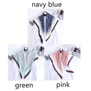 FUNDID Gift Square Scarf Long Shawl Silk Scarf Twill Fashion Female Girl Soft Decoration Accessories/Multicolor (2)