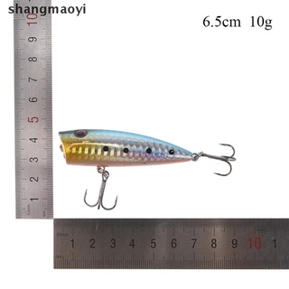 [shangmaoyi] 6,5 cm 10 g señuelos de pesca duro cebos artificiales popper crankbait wobblers cebo 2 # [shangmaoyi]