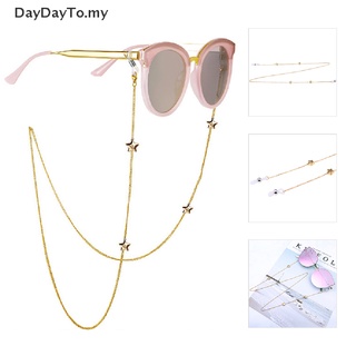 [daydayto] Gafas de sol gafas de sol gafas de sol gafas de sol gafas de cadena cordón cordón titular correa para mujer [MY]